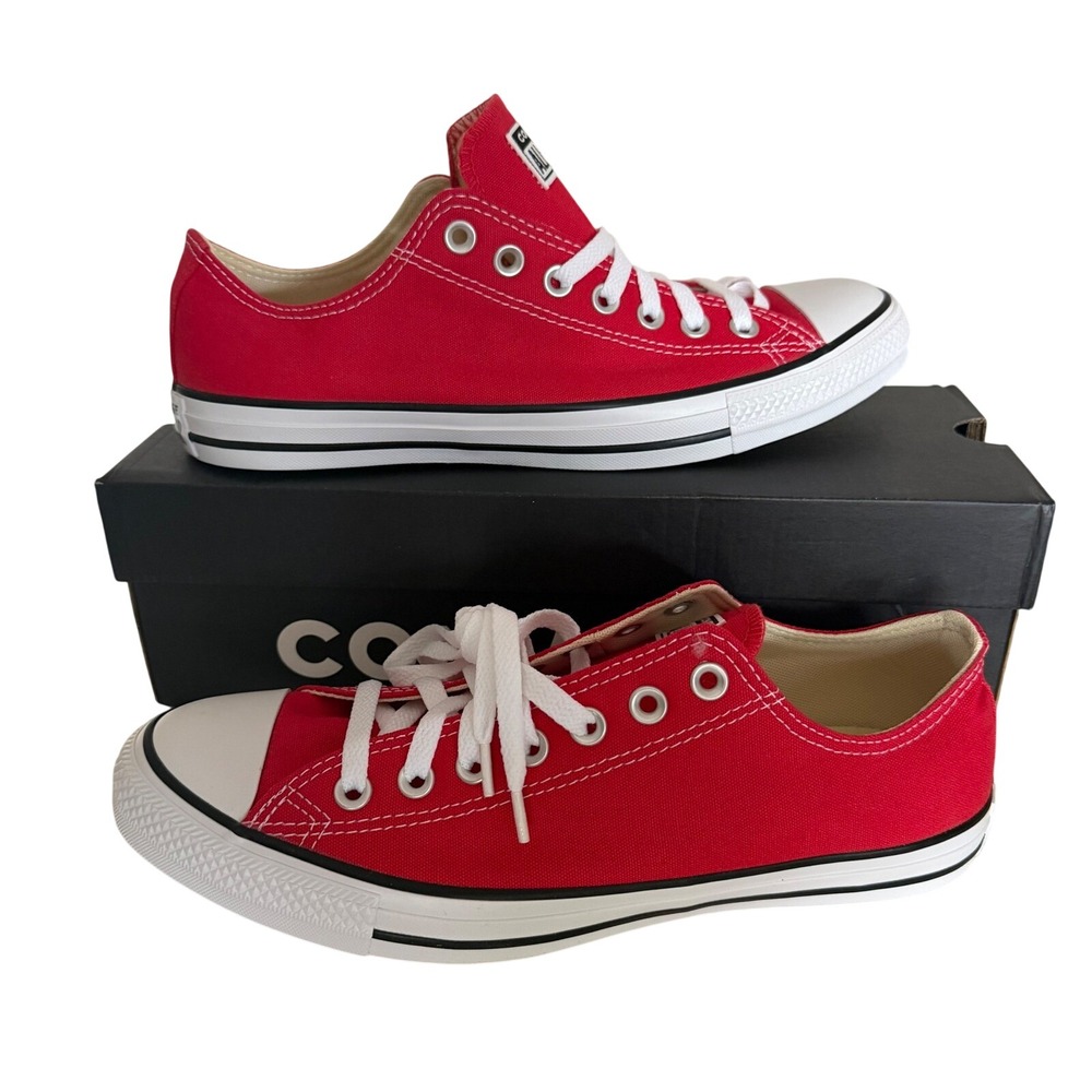 NEW Converse Chuck Taylor All Star Ox Red Low Top Sneakers Mens 9 Womens 11